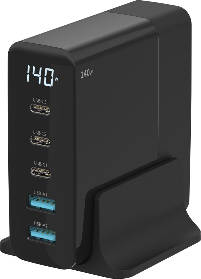 Sitecom 140W Power Delivery Desktop Charger with LED display voorkant