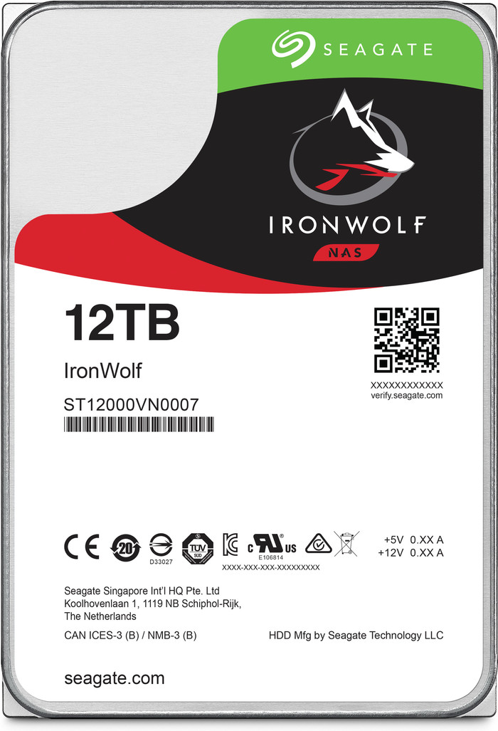 Seagate IronWolf 12TB achterkant