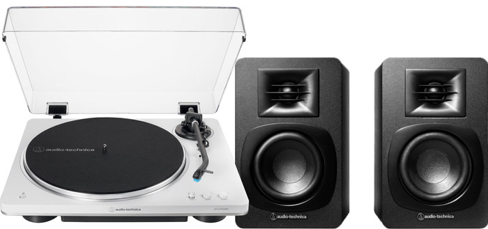 Audio-Technica AT-LP70xBT White + Audio-Technica ATH-SP3X Black Main Image