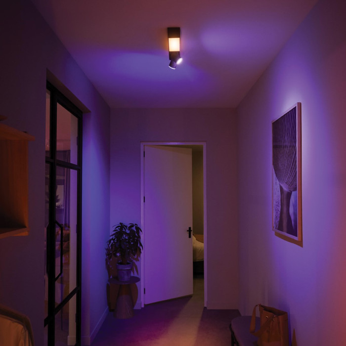 Philips Hue Centris Mounted Spot Light White and Color - Black - Rectangle - 2-spots product in use