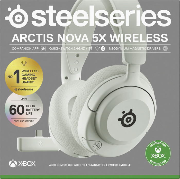 SteelSeries Arctis Nova 5X White packaging