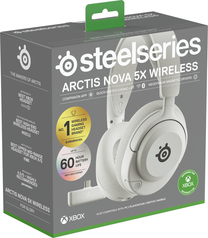 SteelSeries Arctis Nova 5X White packaging