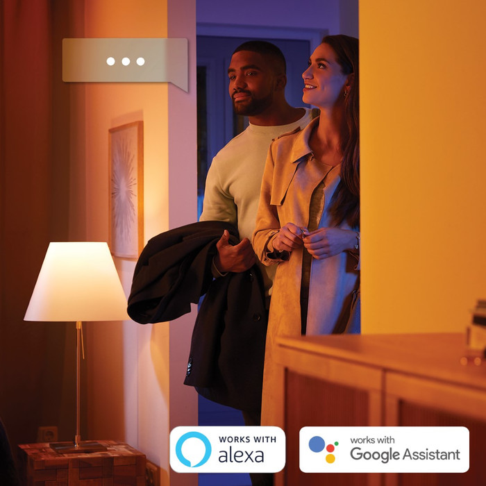 Philips Hue Fugato Mounted Spot Light White and Color - Black - 2-spots product in use