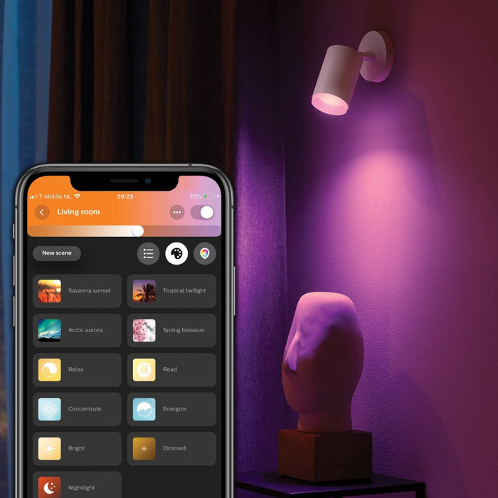 Philips Hue Fugato Mounted Spot Light White and Color - White - 1-spot product in use
