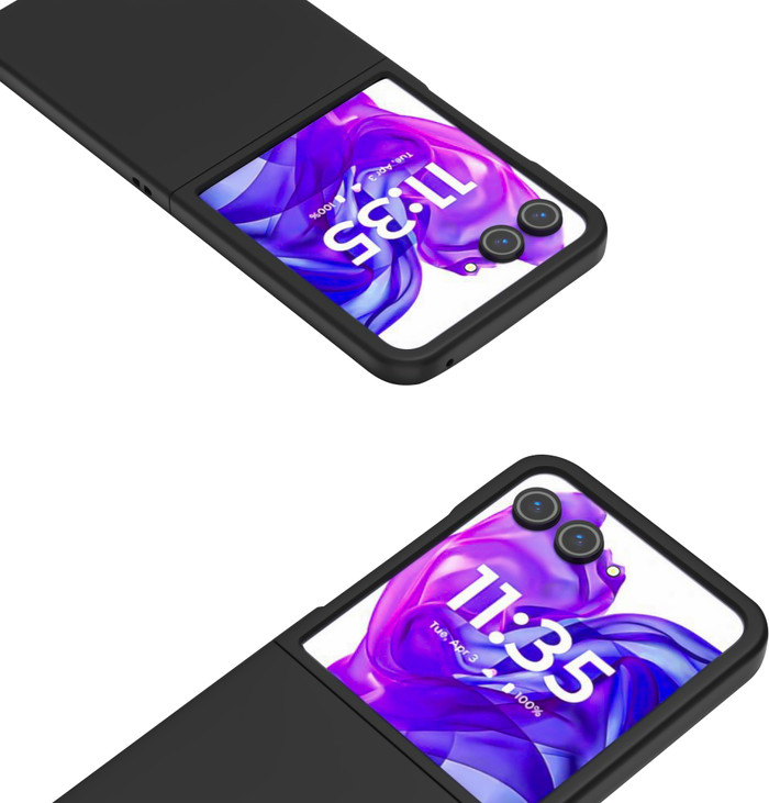 Just in Case Motorola Razr 50 Ultra Hard Case Zwart voorkant