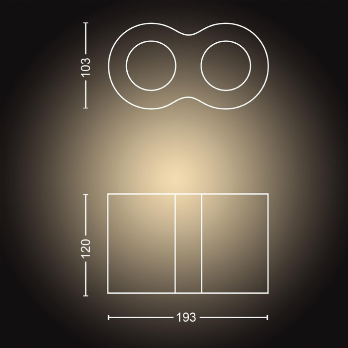 Philips Hue Pillar Mounted Spot Light White Ambiance - Black - 2-spot + Dimmer product in use