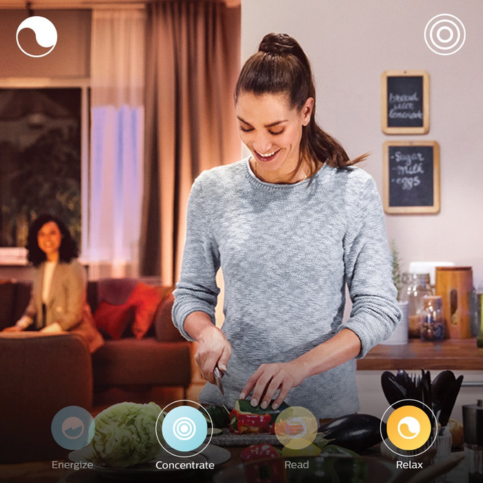 Philips Hue Pillar Mounted Spot Light White Ambiance - Black - 2-spot + Dimmer product in use