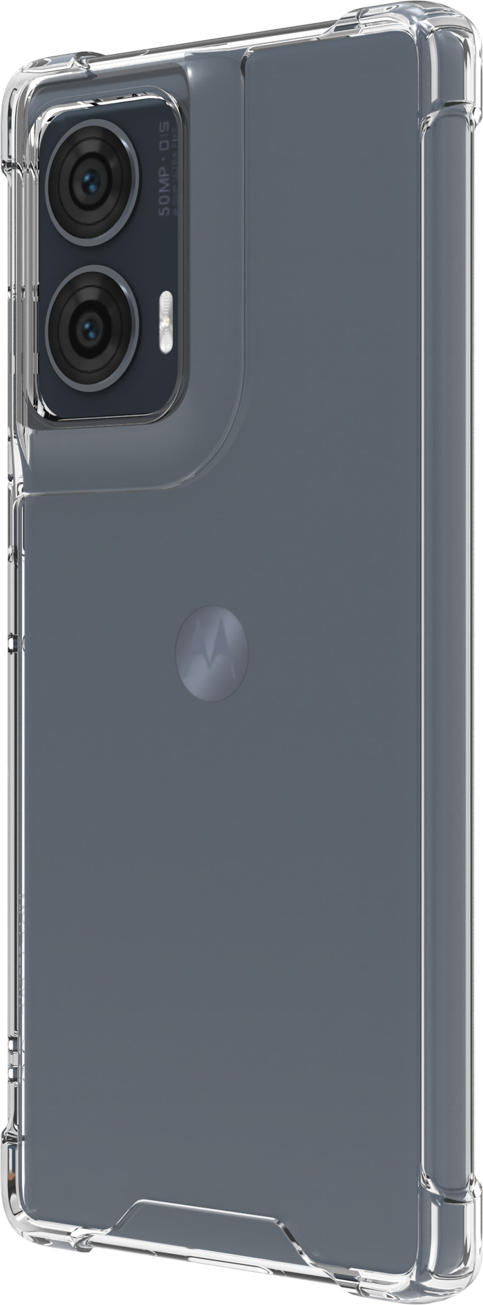 BlueBuilt Protective Back Cover Motorola Edge 50 Fusion Transparant rechterkant