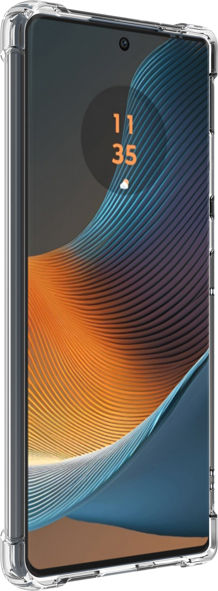 BlueBuilt Protective Back Cover Motorola Edge 50 Fusion Transparant rechterkant