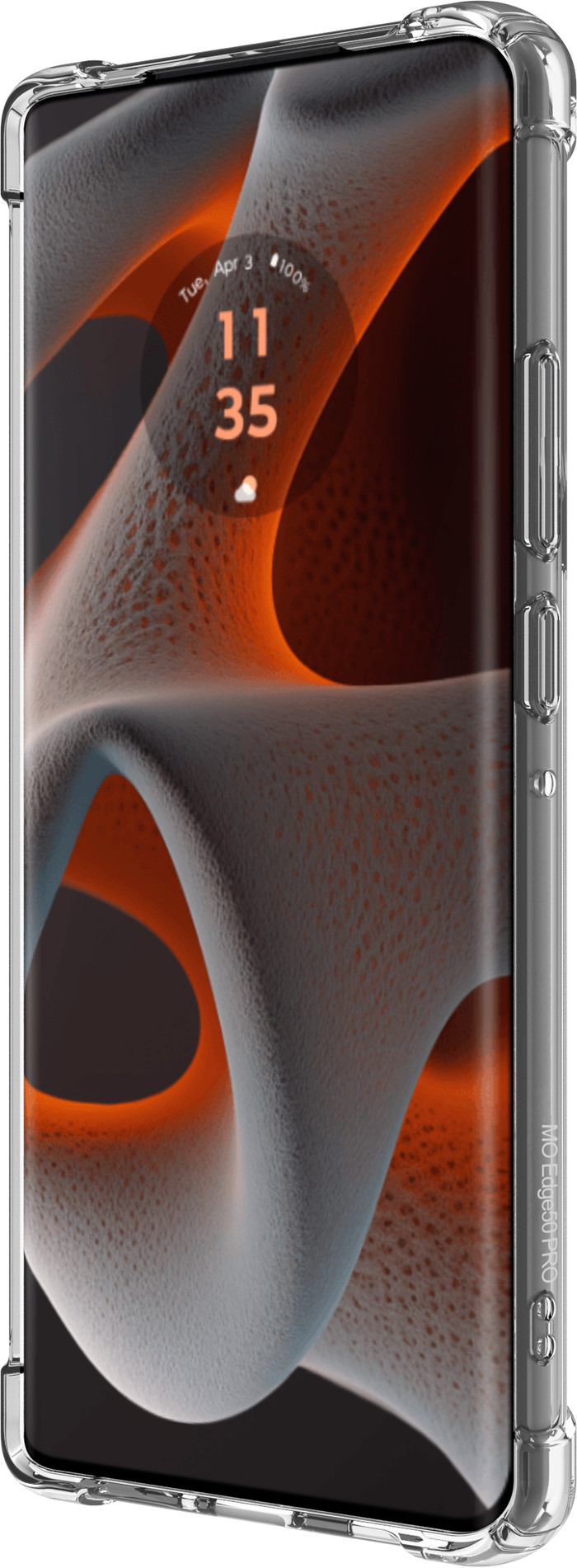BlueBuilt Protective Back Cover Motorola Edge 50 Pro Transparant linkerkant