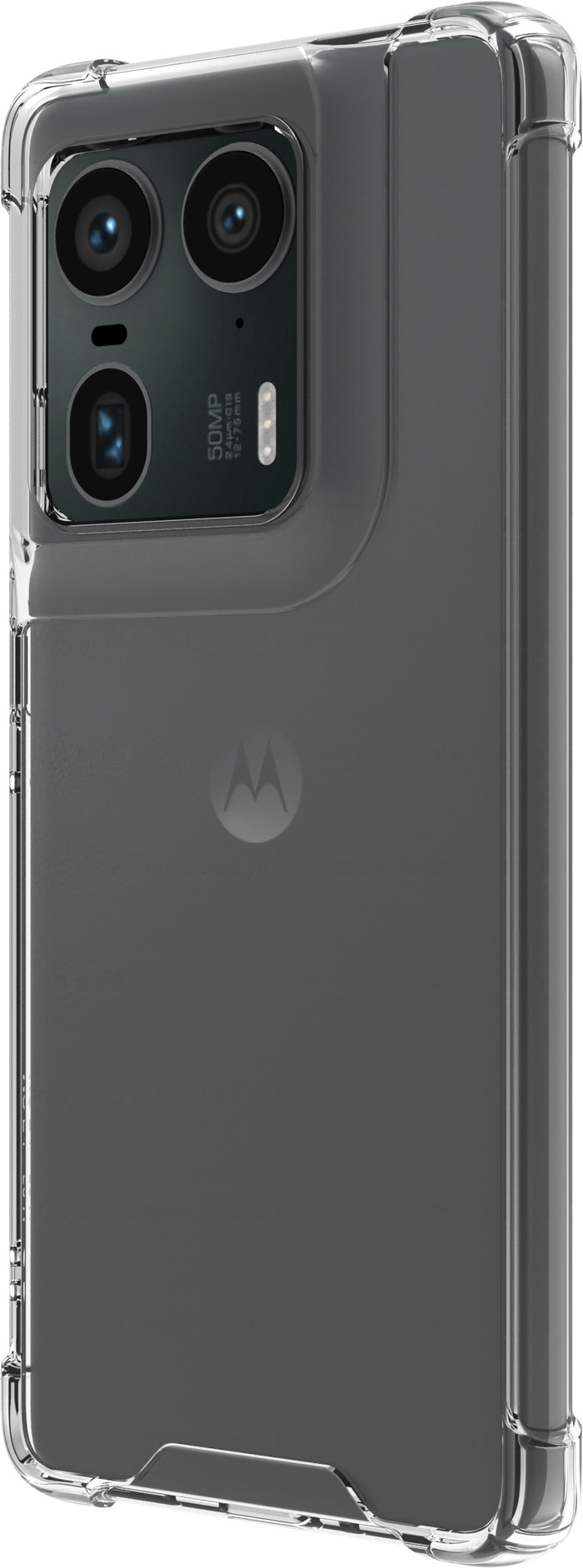 BlueBuilt Protective Back Cover Motorola Edge 50 Ultra Transparant rechterkant