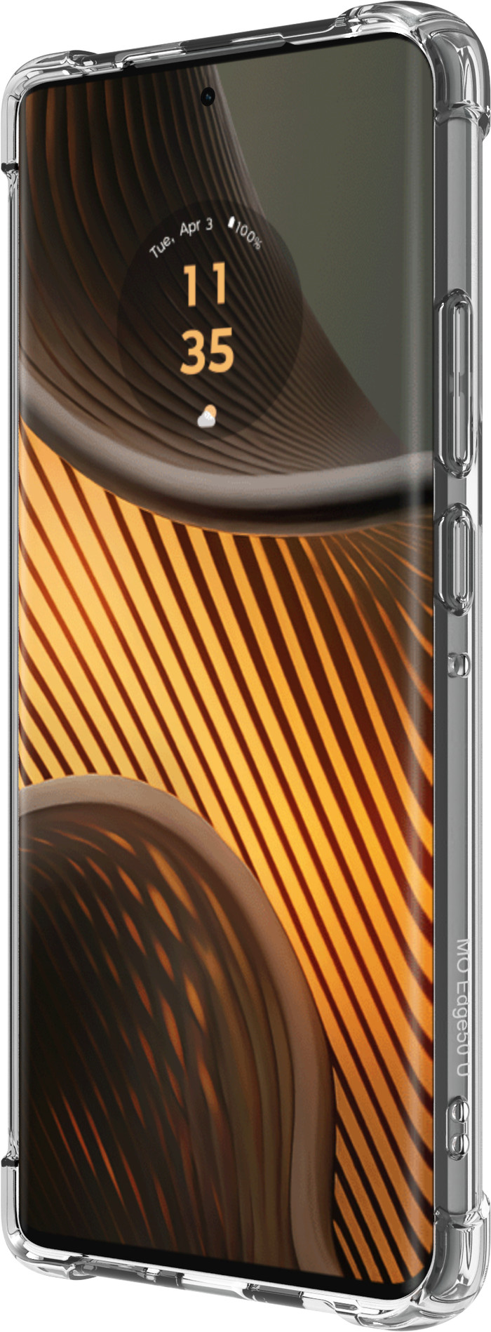 BlueBuilt Protective Back Cover Motorola Edge 50 Ultra Transparant linkerkant