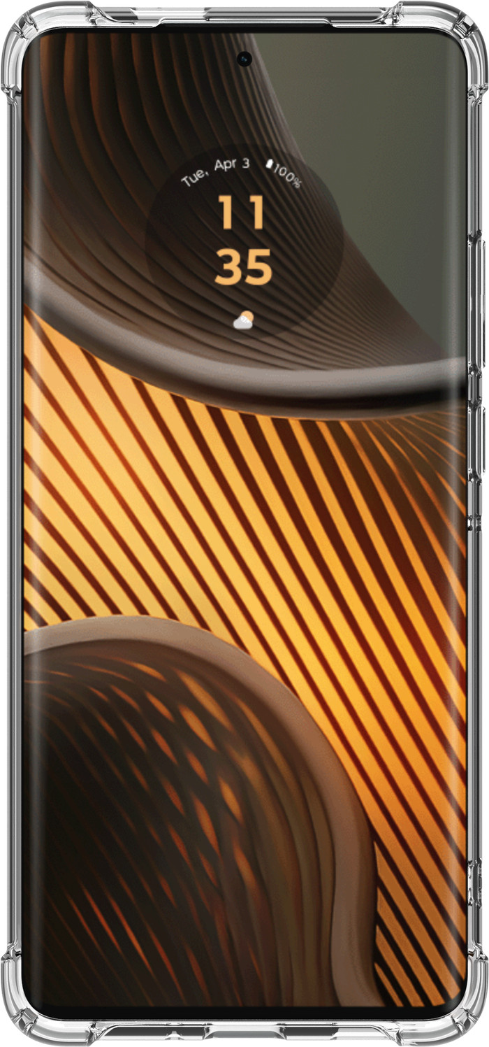 BlueBuilt Protective Back Cover Motorola Edge 50 Ultra Transparant voorkant
