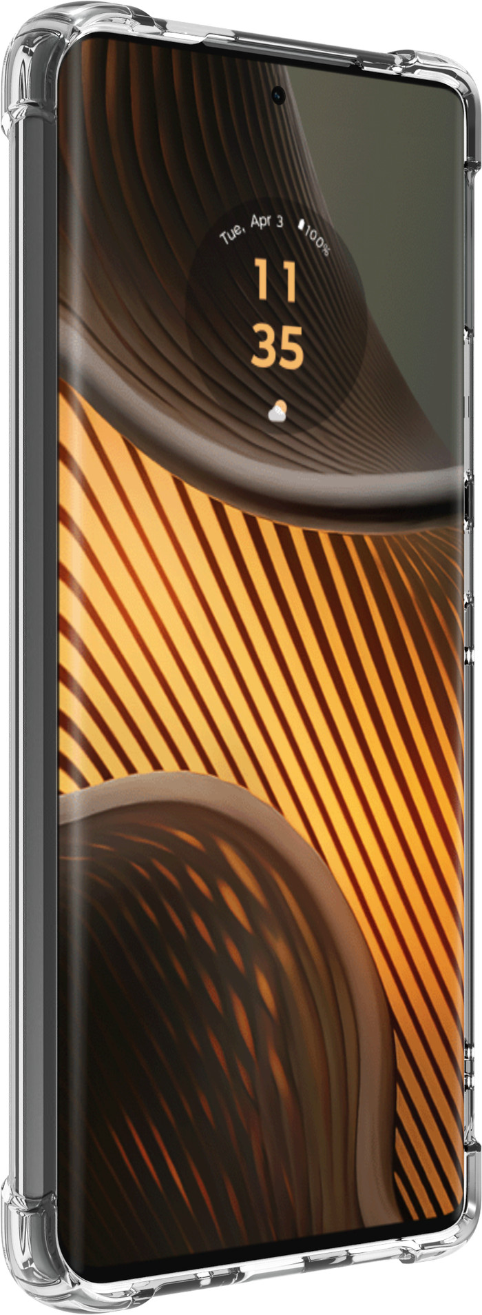 BlueBuilt Protective Back Cover Motorola Edge 50 Ultra Transparant rechterkant