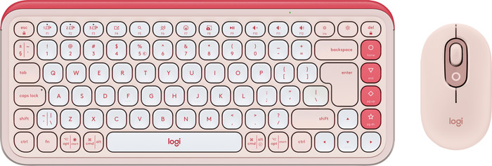 Logitech Pop Icon Combo Keyboard and Mouse Set Pink top
