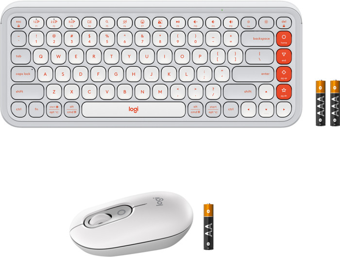 Logitech Pop Icon Combo Set Clavier et Souris Blanc AZERTY détail
