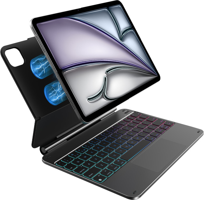 BlueBuilt Apple iPad Air (2025/2024) 11 inch Toetsenbord Hoes QWERTY Zwart detail