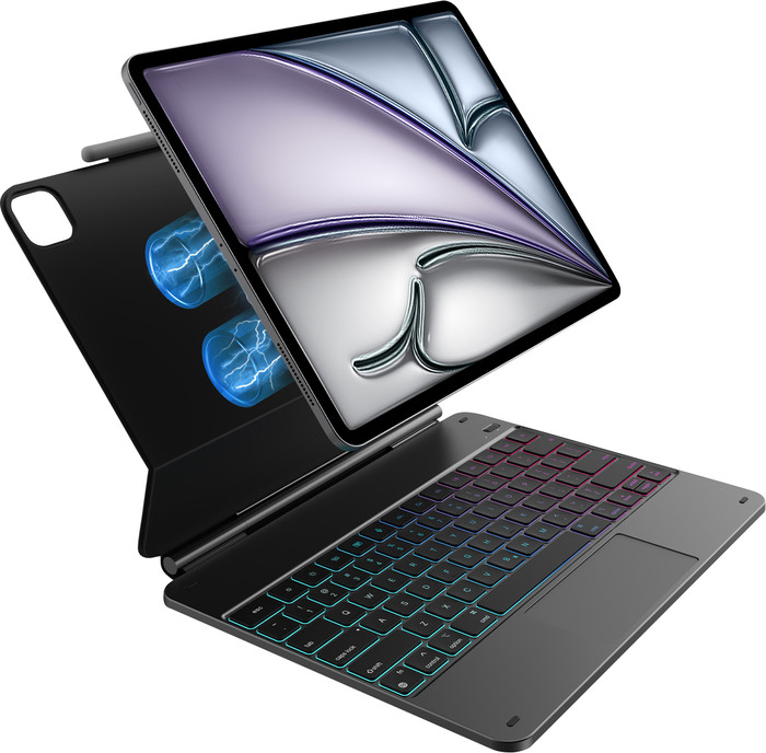 BlueBuilt Apple iPad Air (2025/2024) 13 inch Toetsenbord Hoes QWERTY Zwart detail