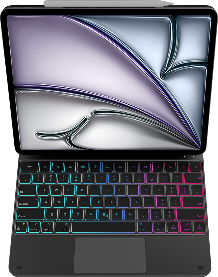 BlueBuilt Apple iPad Air (2025/2024) 13 inch Toetsenbord Hoes QWERTY Zwart bovenkant