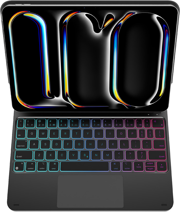 BlueBuilt Apple iPad Pro (2024) 11 inch Toetsenbord Hoes QWERTY Zwart bovenkant