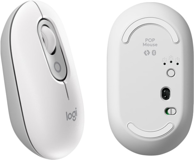 Logitech POP Wireless Mouse White bottom