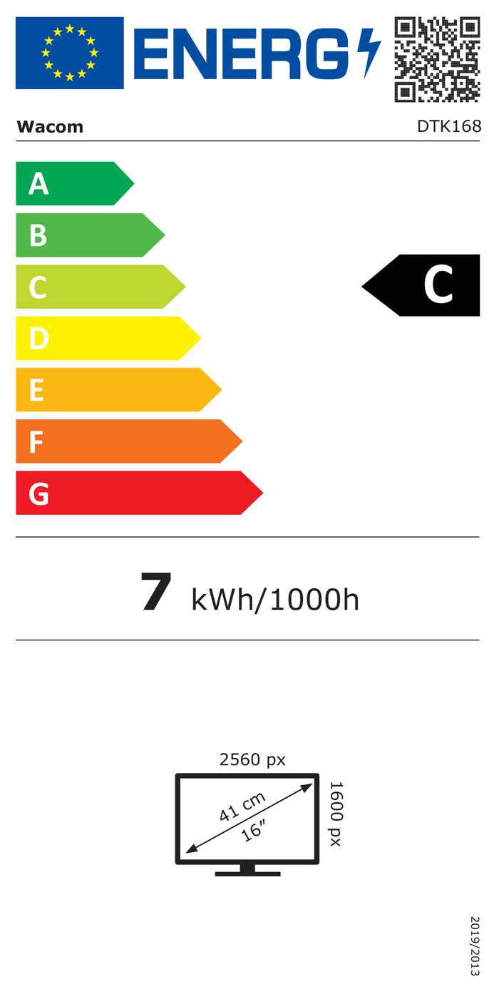 Wacom Cintiq 16 (2025) energy label