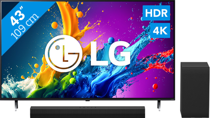 LG 43QNED80T6A (2024) + LG DS40T Main Image