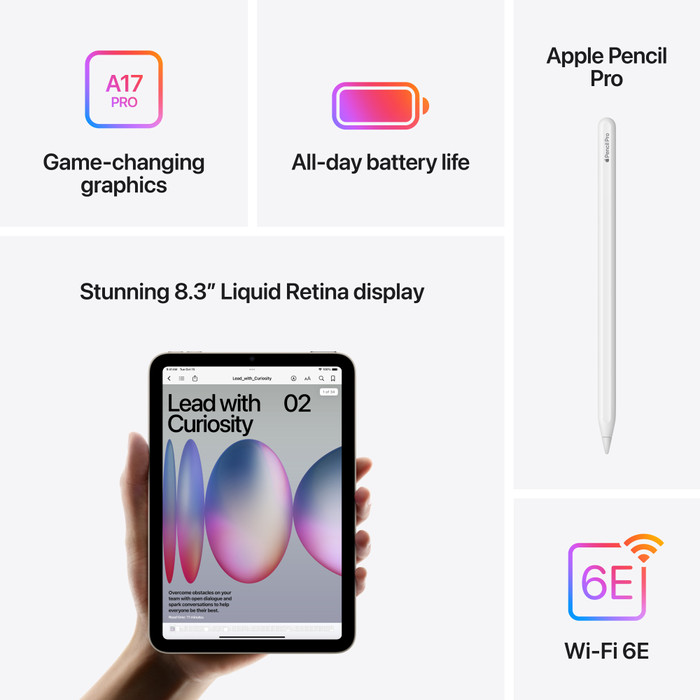 Apple iPad Mini 7 (2024) 128GB Wifi Paars visual leverancier