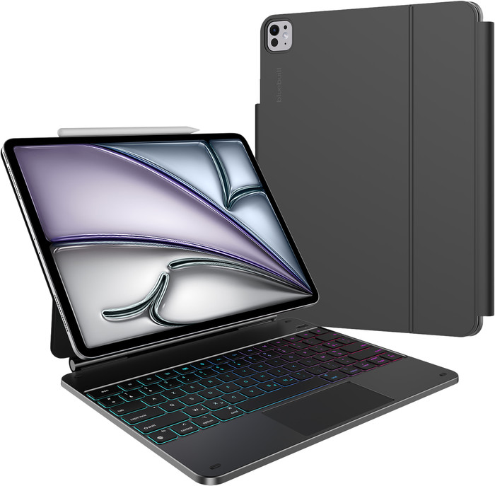 BlueBuilt Apple iPad Air (2024) 13 inches Keyboard Cover AZERTY Black Main Image