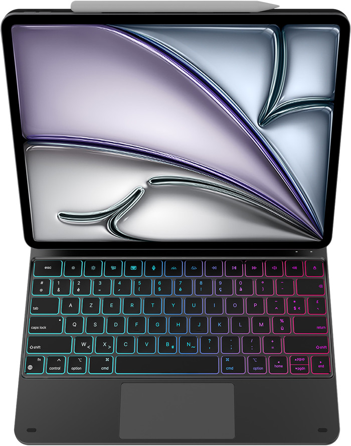 BlueBuilt Apple iPad Air (2024) 13 inches Keyboard Cover AZERTY Black top