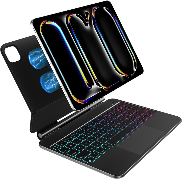 BlueBuilt Apple iPad Pro (2024) 11 inches Keyboard Cover AZERTY Black detail
