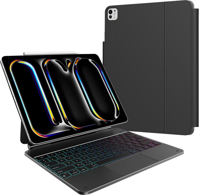BlueBuilt Apple iPad Pro (2024) 13 inches Keyboard Cover AZERTY Black Main Image