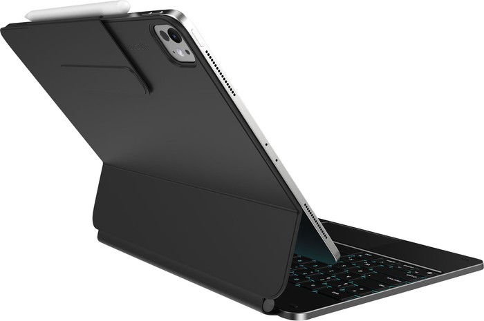 BlueBuilt Apple iPad Pro (2024) 13 inches Keyboard Cover AZERTY Black left side
