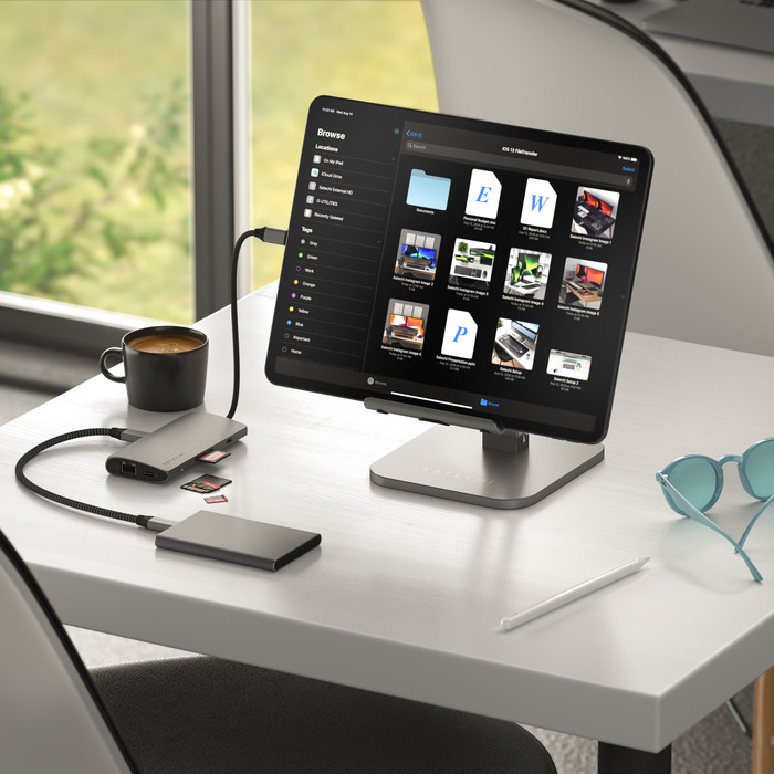 Satechi USB-C Multiport 8K Ethernet Adapter product in use