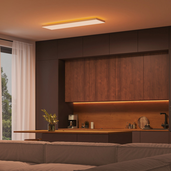 Philips Hue Datura paneellamp - White and Color - rechthoek product in gebruik