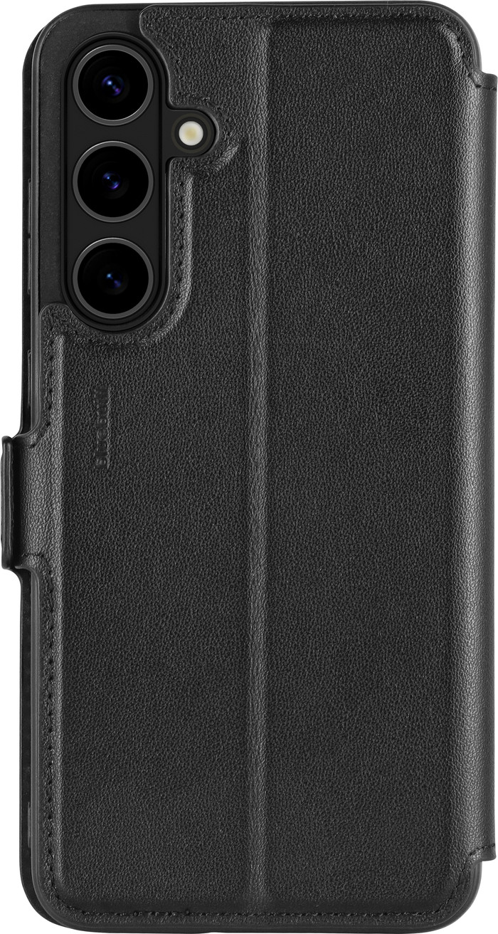 Samsung Galaxy S24 FE 256GB Groen 5G + BlueBuilt Book Case Leer Zwart achterkant