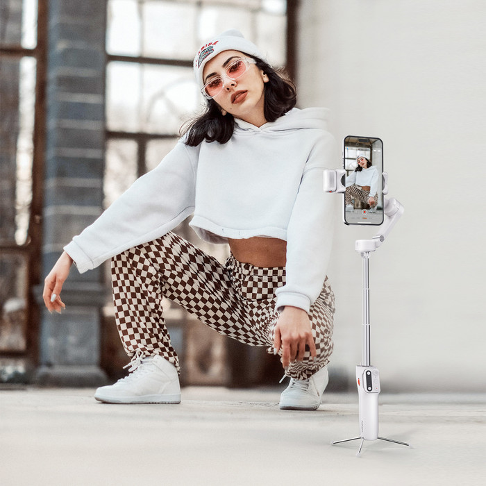 Hohem iSteady V3 Wit product in gebruik