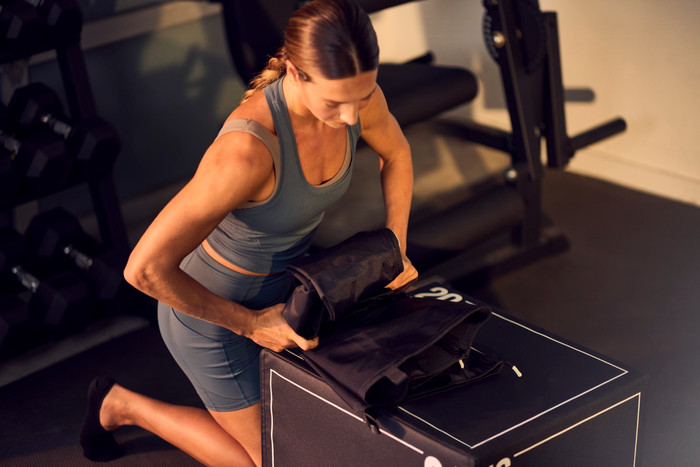 Therabody Jetboots Prime Large produkt in gebrauch
