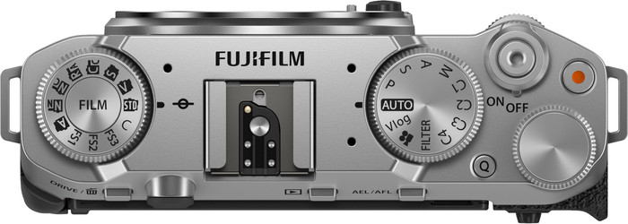 Fujifilm X-M5 Silber + XC 15-45mm f/3.5-5.6 OIS PZ oberseite