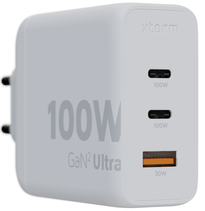 Xtorm 100W GaN2 Ultra Wall Charger linkerkant
