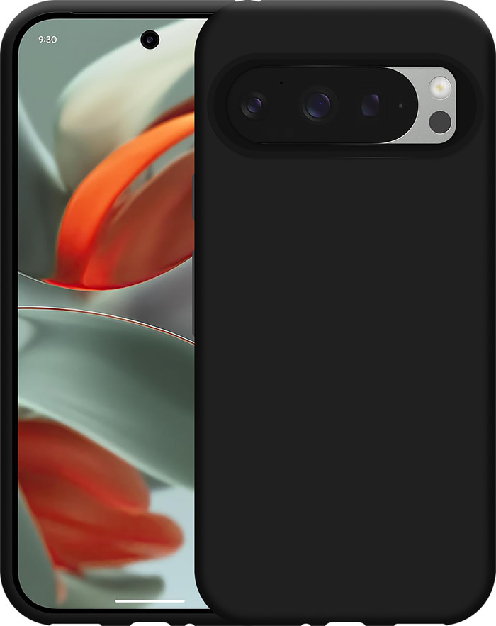 Google Pixel 9 Pro 128GB Zwart 5G + Just in Case Soft Design Back Cover Zwart samengesteld product