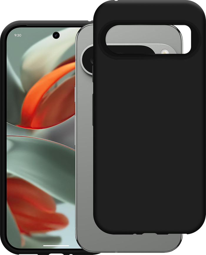 Google Pixel 9 Pro 128GB Zwart 5G + Just in Case Soft Design Back Cover Zwart samengesteld product