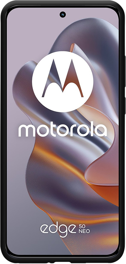 Just in Case Soft Design Motorola Edge 50 Neo Back Cover Zwart voorkant