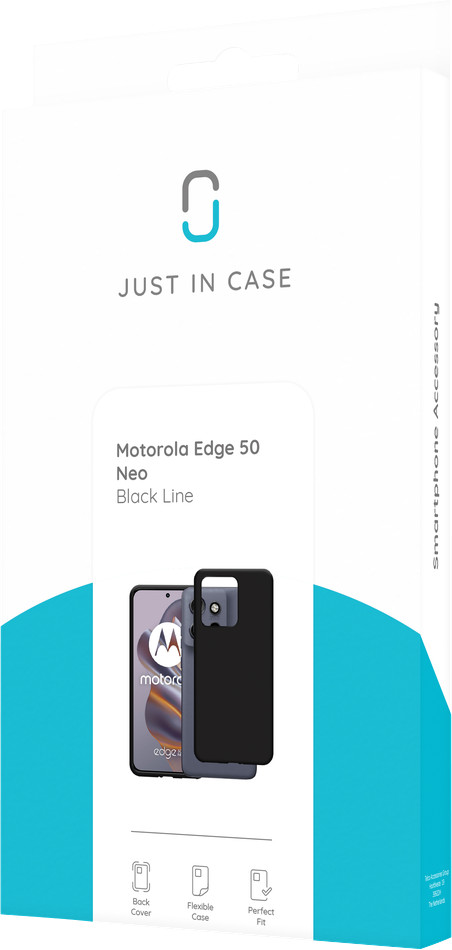 Just in Case Soft Design Motorola Edge 50 Neo Back Cover Zwart verpakking