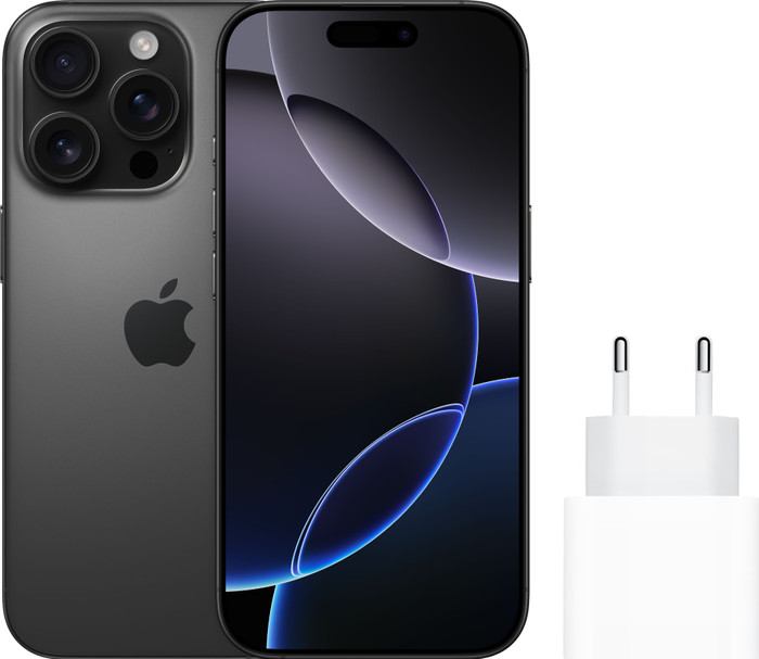 Apple iPhone 16 Pro 128GB Black Titanium + Apple Snellader Main Image