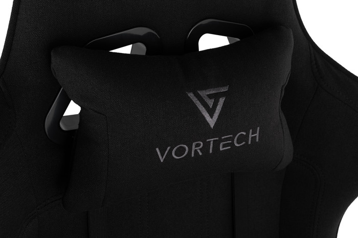 Vortech Essential Gamestoel Zwart + Vortech Vloermat Zwart detail