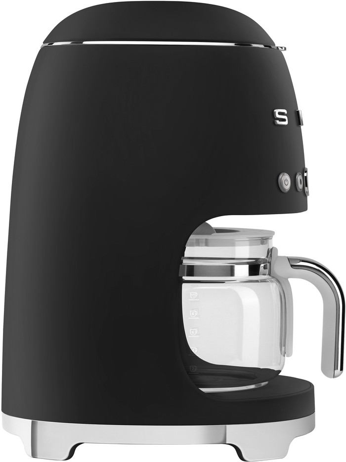Smeg DCF02BLMEU Mat Zwart linkerkant