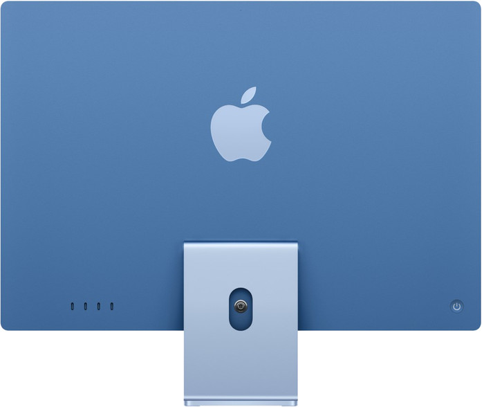 Apple iMac 24 inch M4 (10 core CPU/10 core GPU) 24GB/512GB Blauw QWERTY achterkant