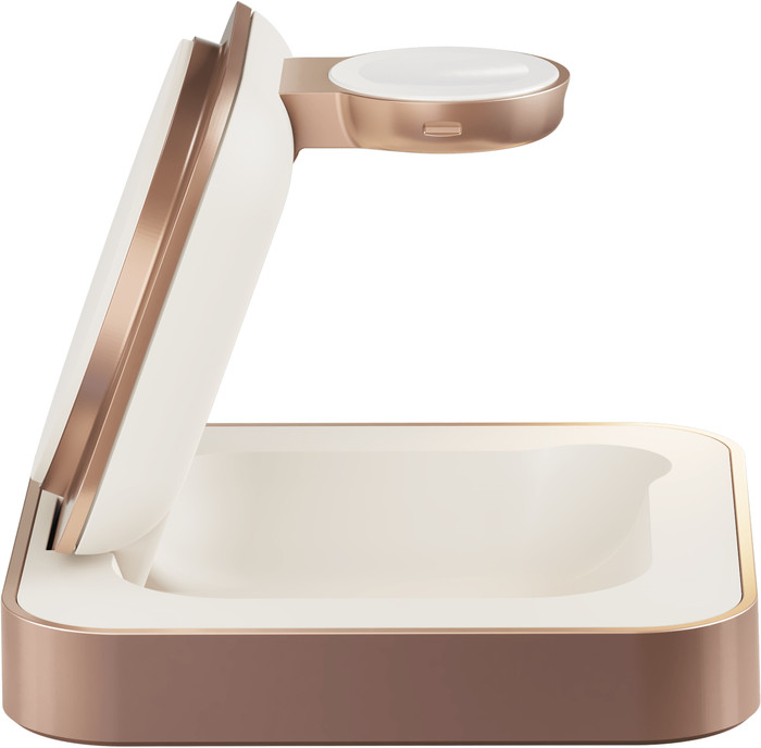 Zens 2-in-1 Kabelloses MagSafe Ladegerät Pro 2 7,5 W Weiß rechte seite