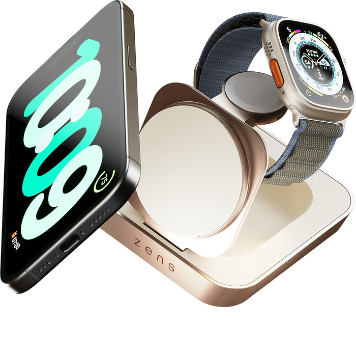 Zens 2-in-1 Kabelloses MagSafe Ladegerät Pro 2 7,5 W Weiß visueller lieferant
